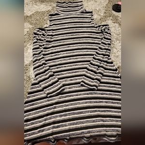 AEO Soft & Sexy Plush Cold Shoulder Striped Dress Size Medium